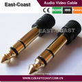 Gold 6.5mm male to 3.5mm female adapter